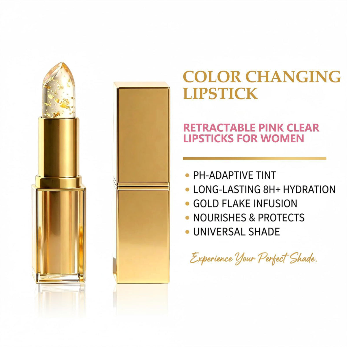 TrueTone pH Adjusting Lipstick with Gold Flakes