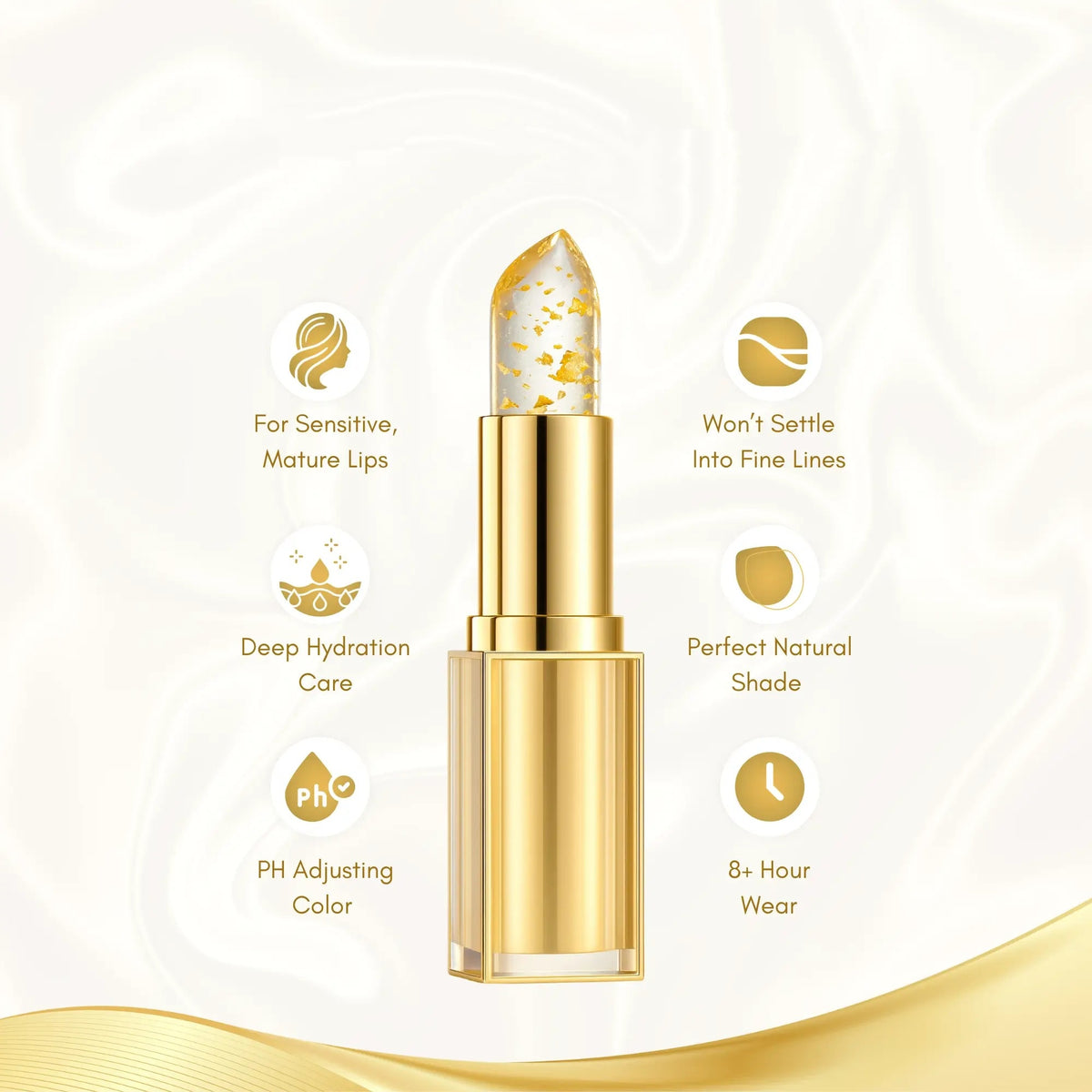 TrueTone pH Adjusting Lipstick with Gold Flakes