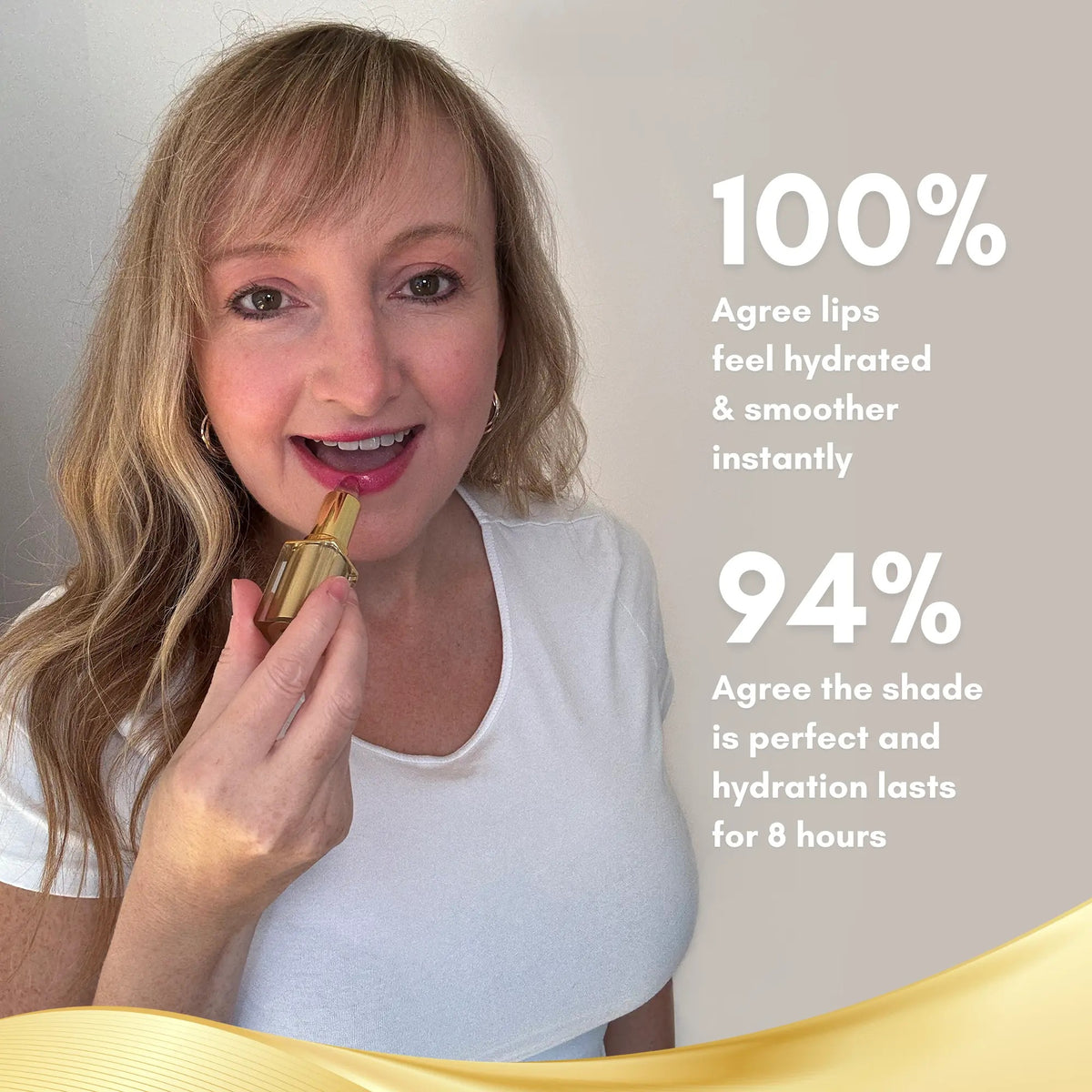TrueTone pH Adjusting Lipstick with Gold Flakes