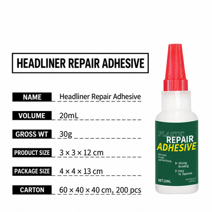 Car Headliner Repair Adhesive | Strong Bond, Anti-Aging & Heat Resistant – 20ml