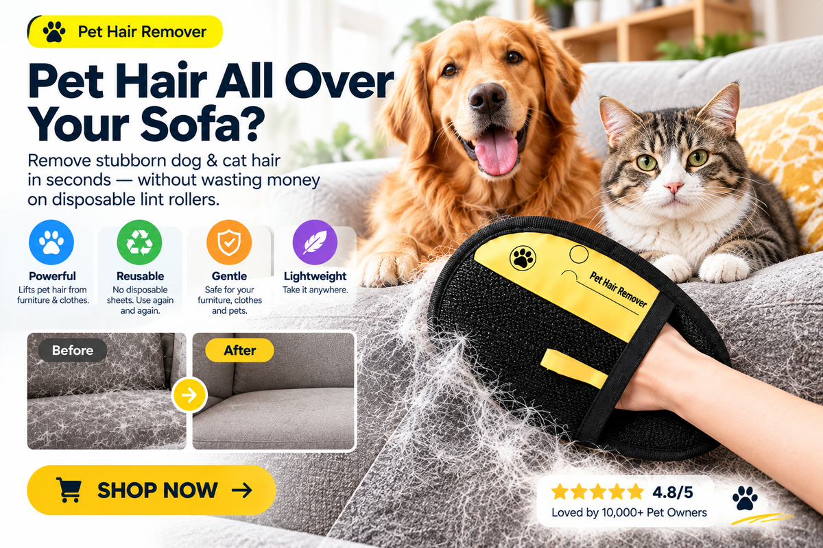 Reusable Pet Hair Remover Glove
