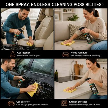 Multi-Purpose Car Cleaning Spray – Heavy-Duty Stain Remover & Ultimate Solution for Deep Cleaning Stubborn Dirt