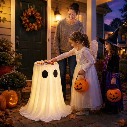 Glowing White Ghost Halloween Decoration